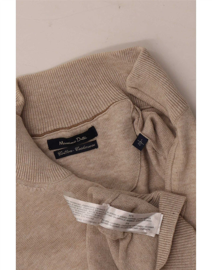 Massimo Dutti Hombre Jersey Con Cremallera Y Cuello Jersey Grande Gris Algodón