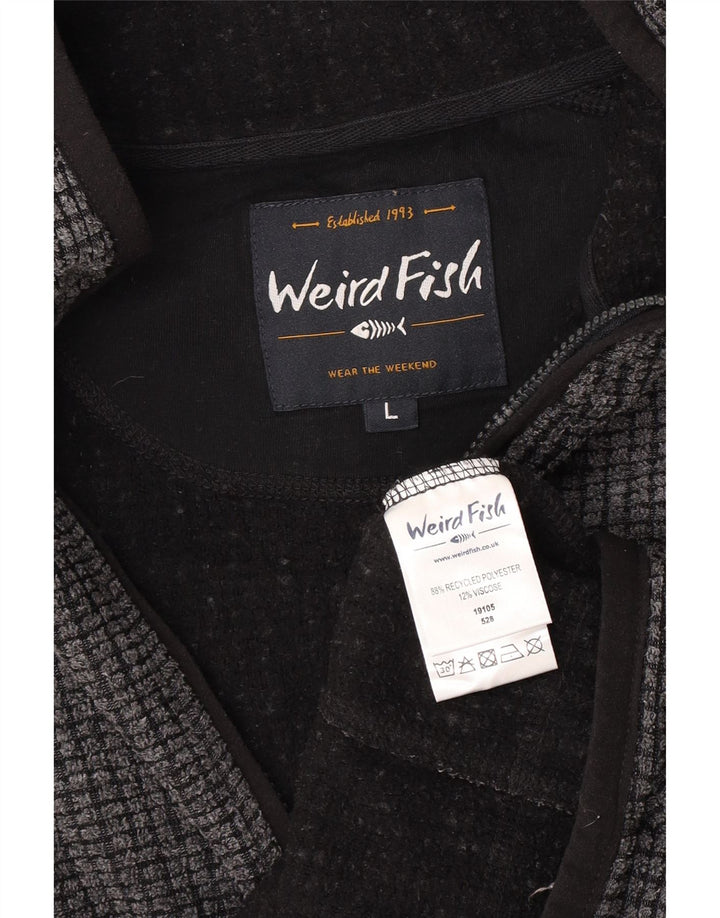 Weird Fish Chaqueta polar para hombre UK 40 Large Gris Poliéster