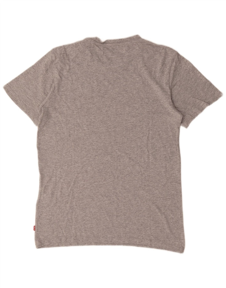 Levi's Camiseta gráfica para hombre Top pequeño de algodón moteado gris