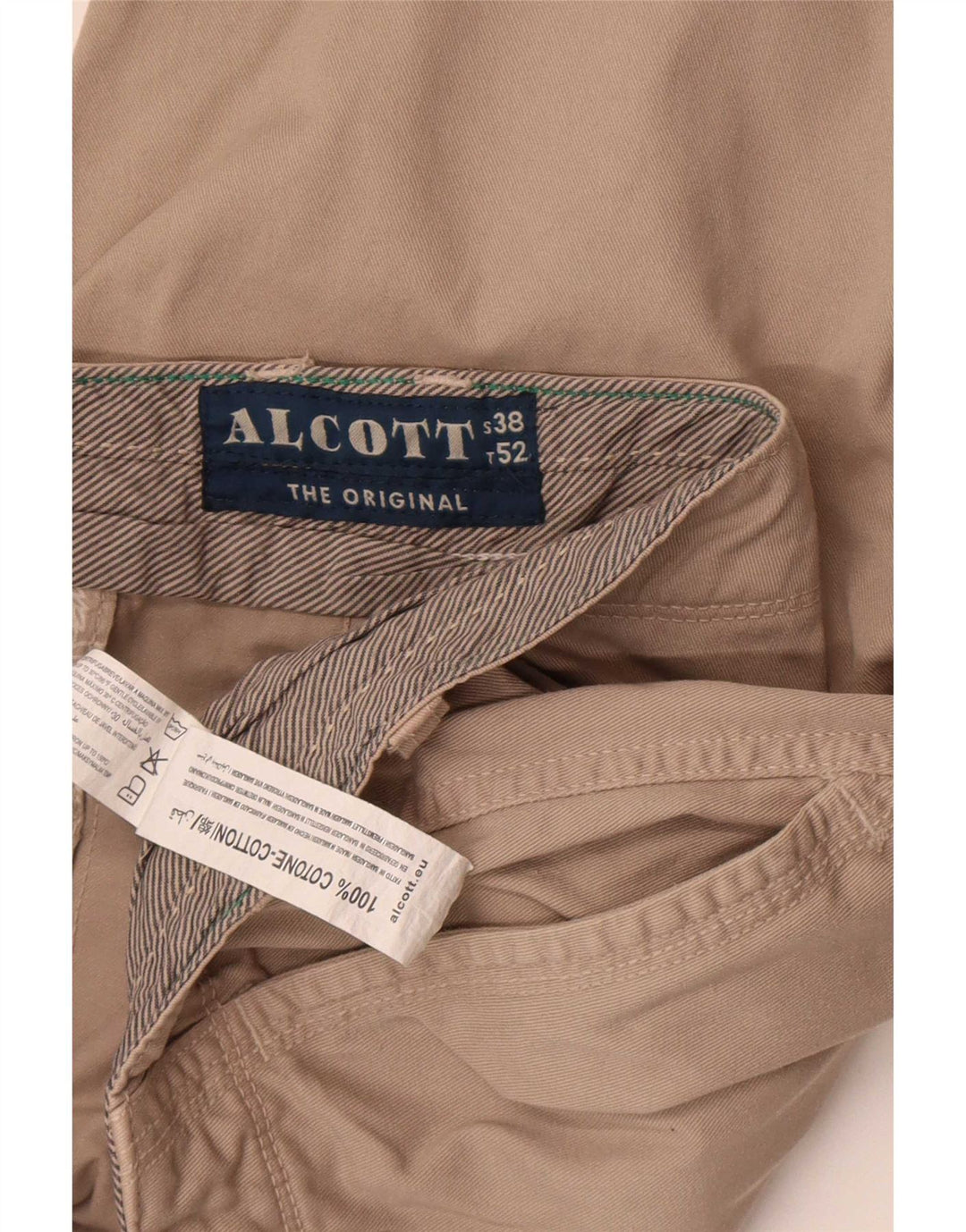 Pantalones cortos tipo cargo Alcott para hombre W38 XL Algodón beige