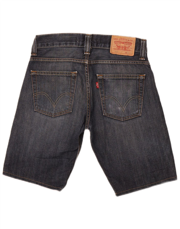 LEVI'S Mens 512 Slim Denim Shorts W29 Pequeño Algodón Azul