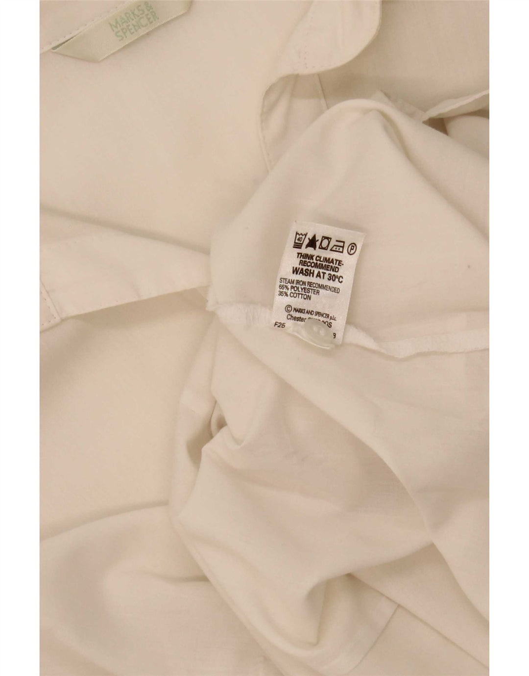 Marks & Spencer Camisa sin mangas para mujer UK 20 2XL Poliéster blanco