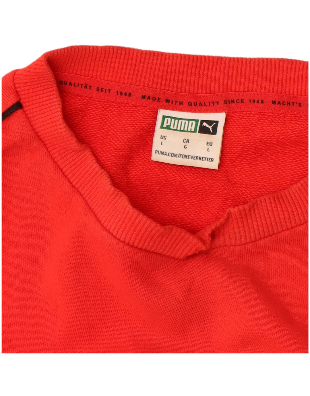 Puma Hombre Sudadera Jumper Grande Algodón Rojo