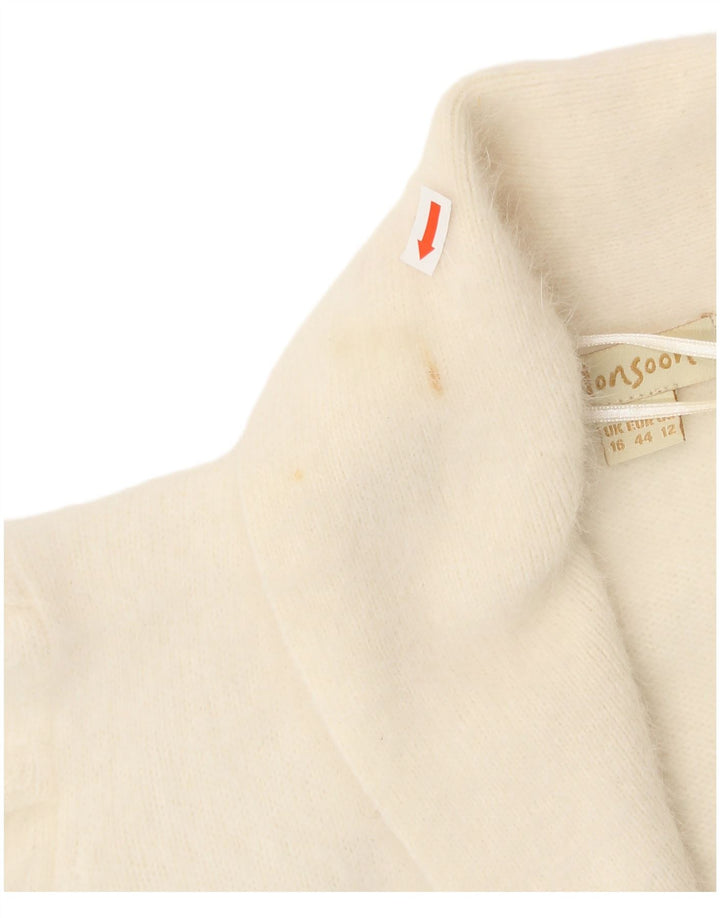 Monsoon Jersey Bolero para Mujer Reino Unido 46 Grande Angora Blanco Roto