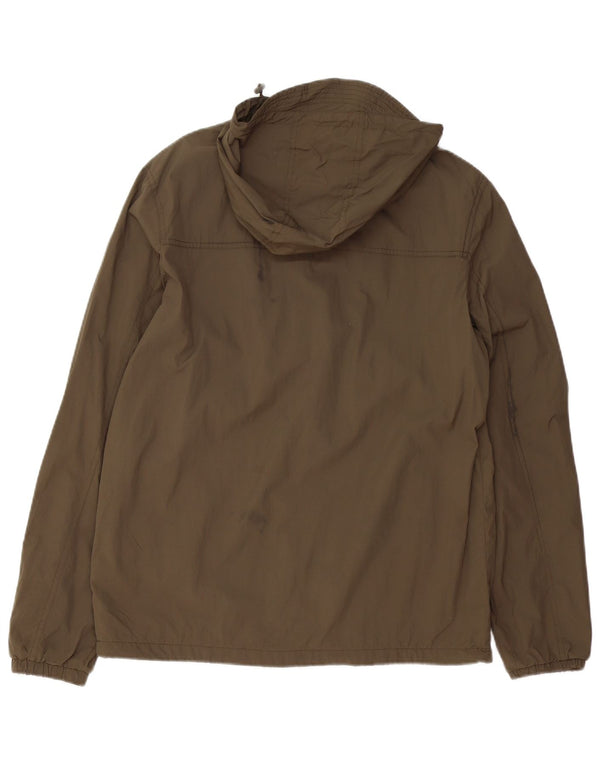 JACK WILLS Chaqueta impermeable con capucha para hombre UK 40 Large Khaki Nylon