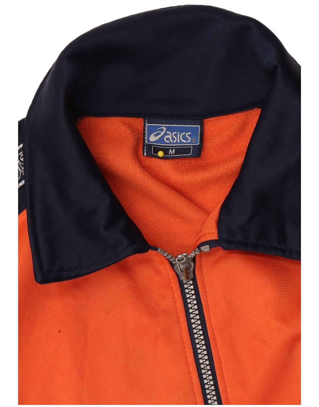 Asics - Chaqueta de chándal gráfica para mujer, talla 40, color naranja mediano