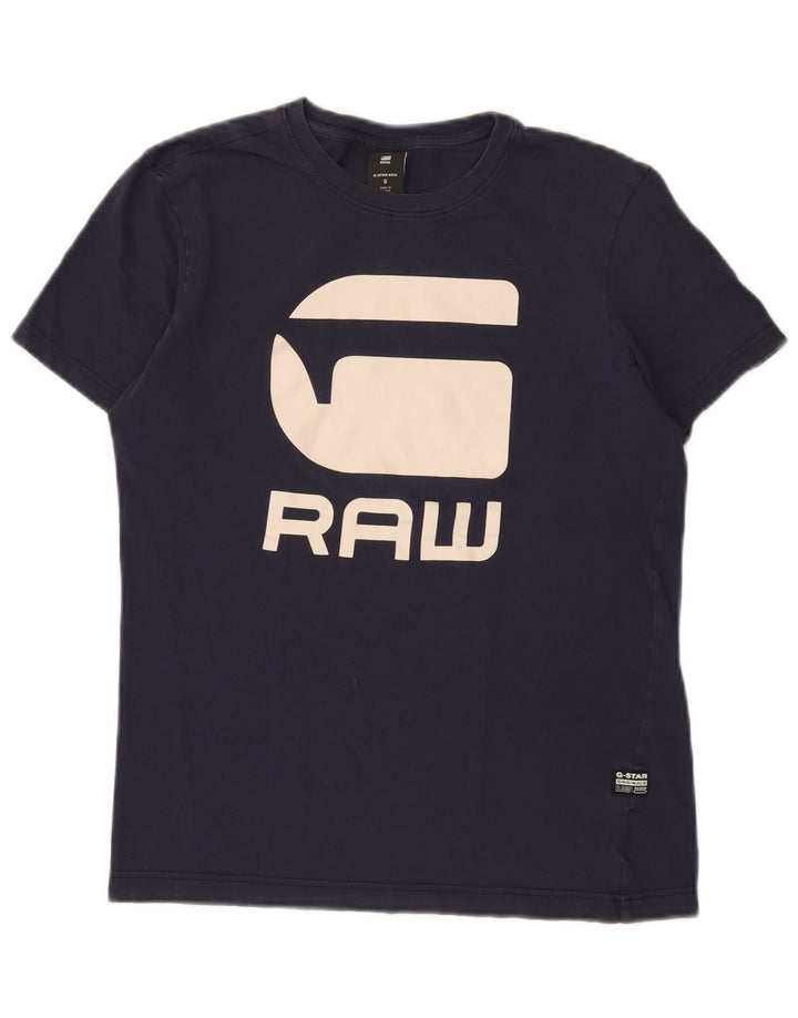 G-Star Hombre Camiseta Gráfica Top Pequeño Azul Marino