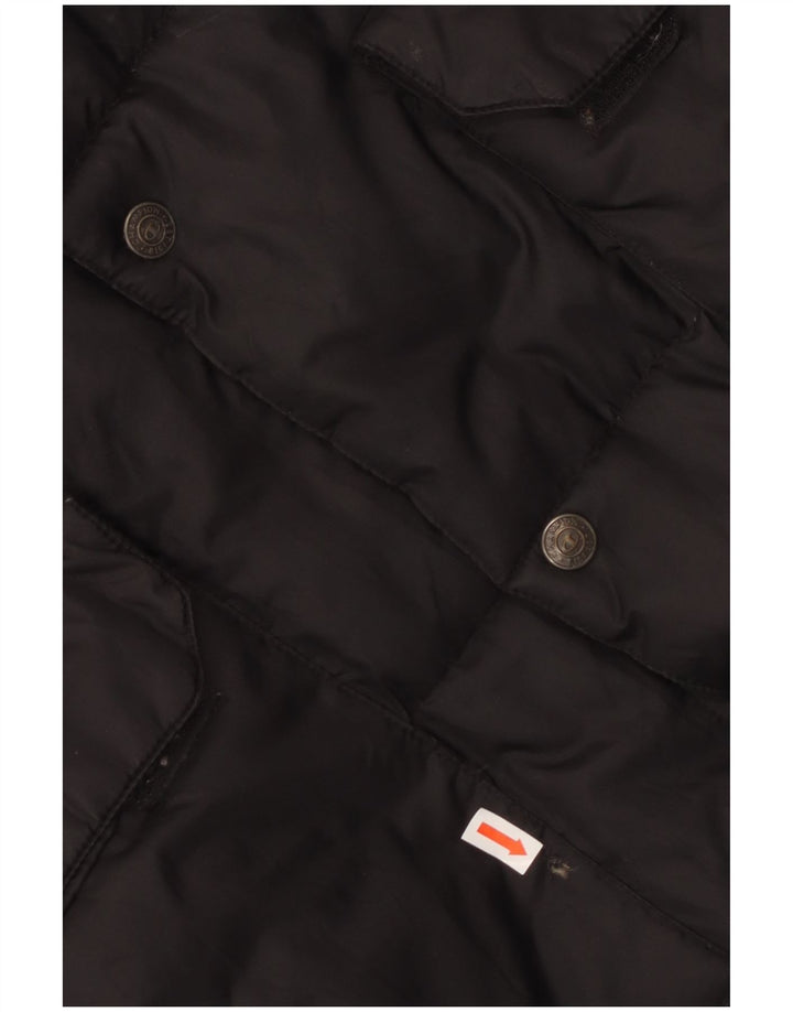 Champion Chaqueta acolchada con capucha para hombre UK 38 Medium Black Nylon