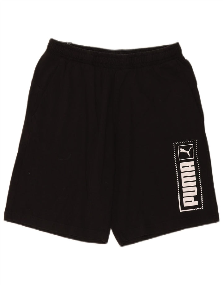 Puma Shorts Deportivos Gráficos Para Hombre Negro Mediano