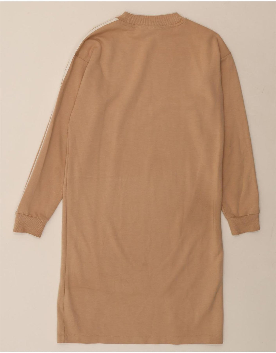 ADIDAS Vestido tipo sudadera de manga larga para mujer UK 6 XS Algodón beige