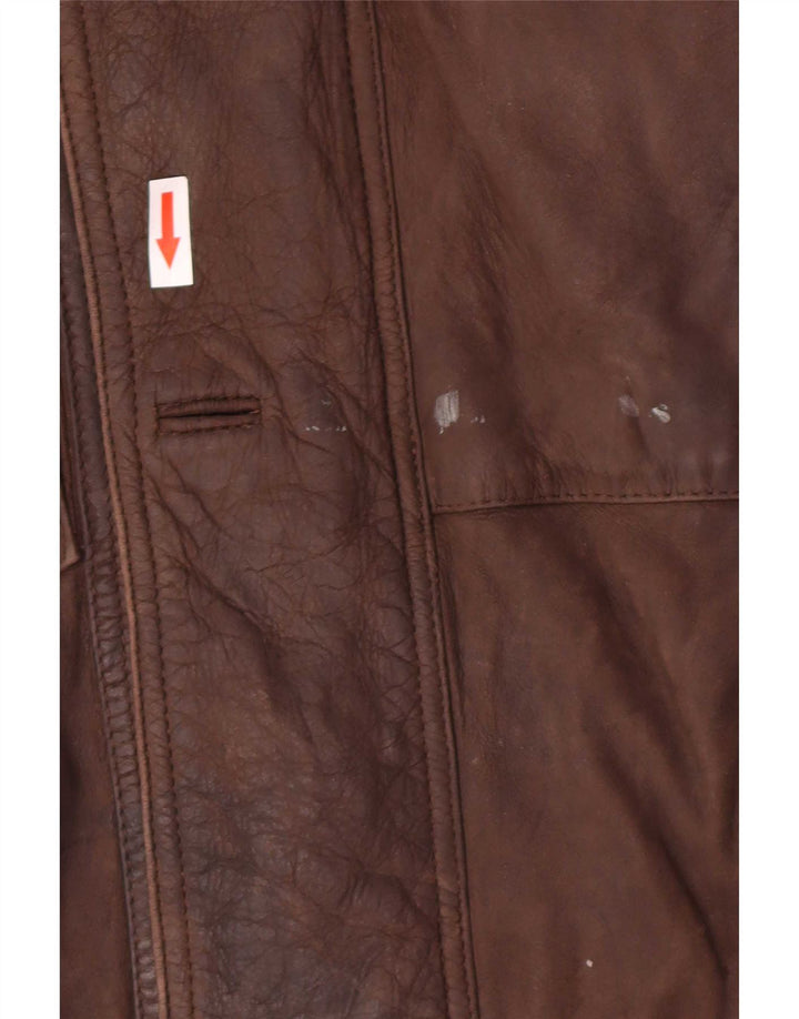 Vintage hombres chaqueta de cuero Reino Unido 40 marrón grande