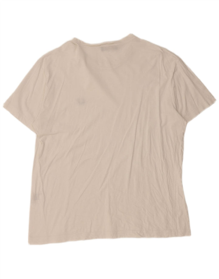 Fred Perry - Camiseta para hombre, talla grande, algodón blanco