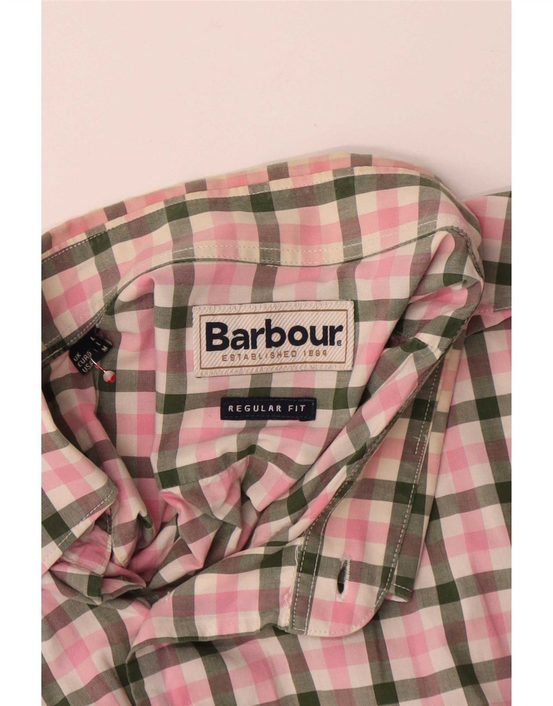 Barbour Camisa Regular Fit Para Hombre Vichy Rosa Grande