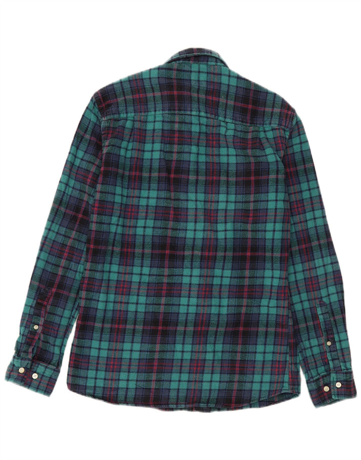 Jack Wills Camisa De Franela De Algodón A Cuadros Verde Medio Hombre