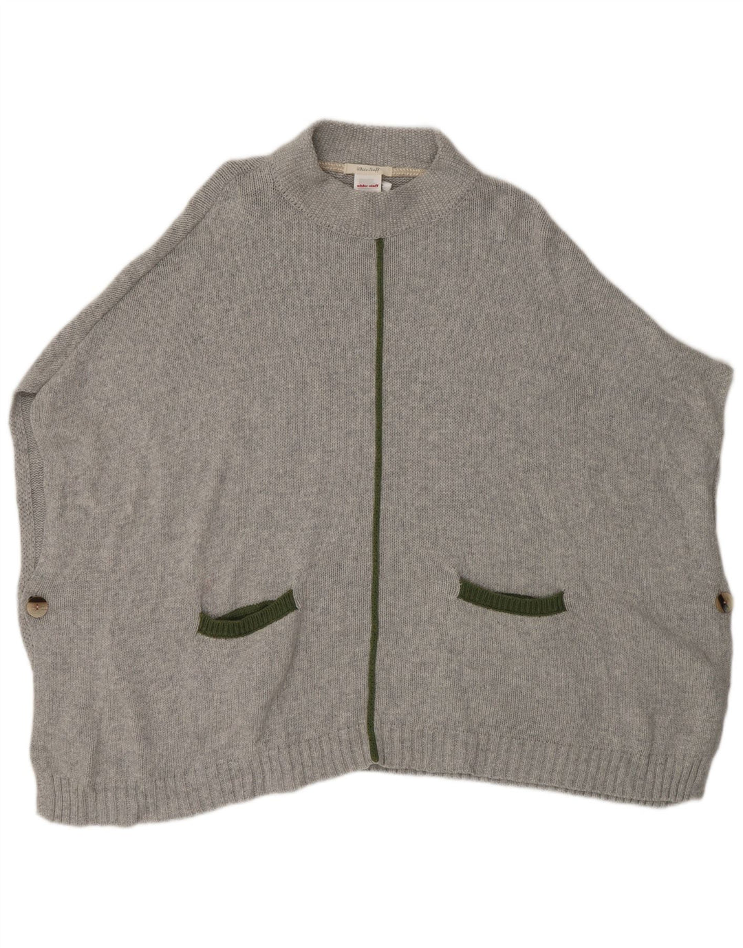 Jersey tipo poncho para mujer de White Stuff, talla única, algodón gris