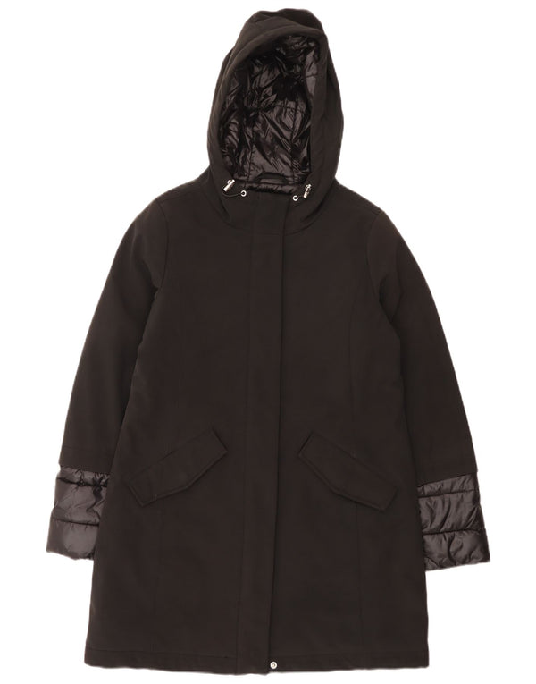 Champion Abrigo acolchado con capucha para mujer UK 44 Poliéster negro mediano