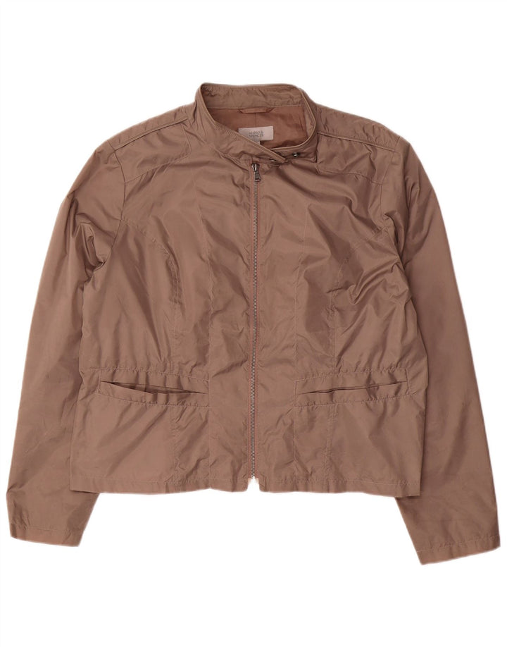 Marks & Spencer Chaqueta Bomber para Mujer UK 20 2XL Marrón Poliamida