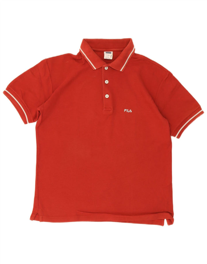Fila Polo Hombre Pequeño Algodón Rojo