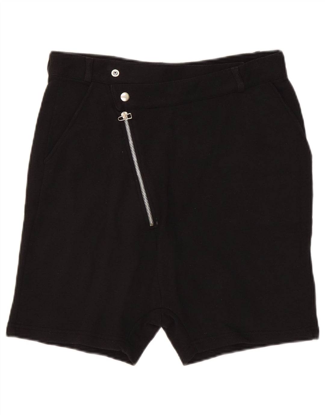 Zara Hombre Pantalones Cortos Chinos Medianos W31 Algodón Negro