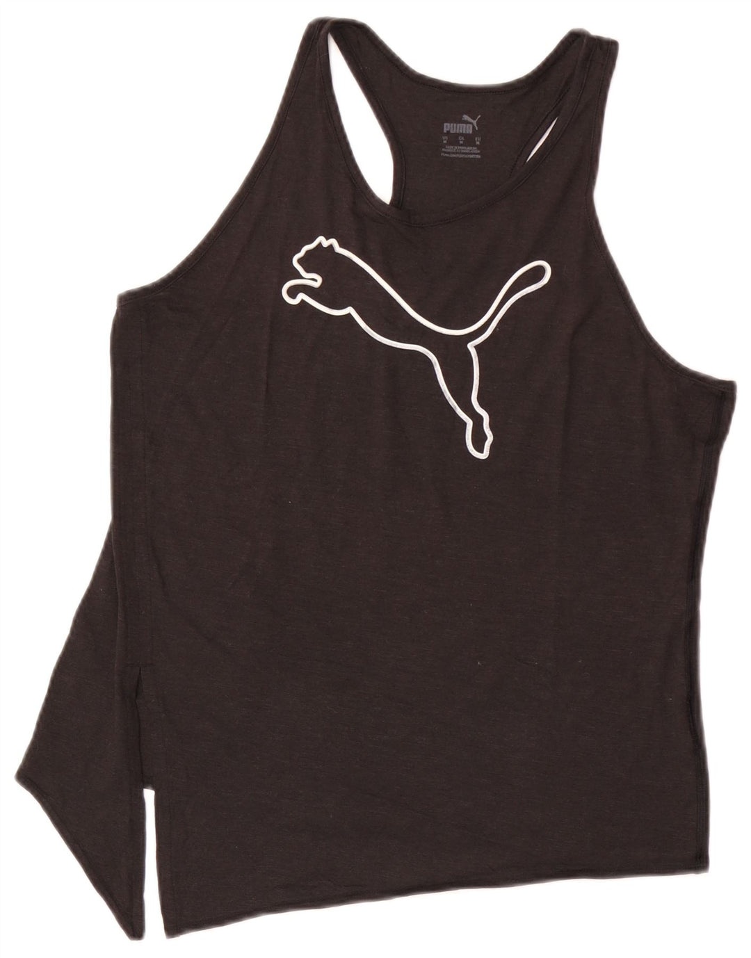 Puma - Camiseta sin mangas con gráfico asimétrico para mujer, talla 40, talla M, color negro