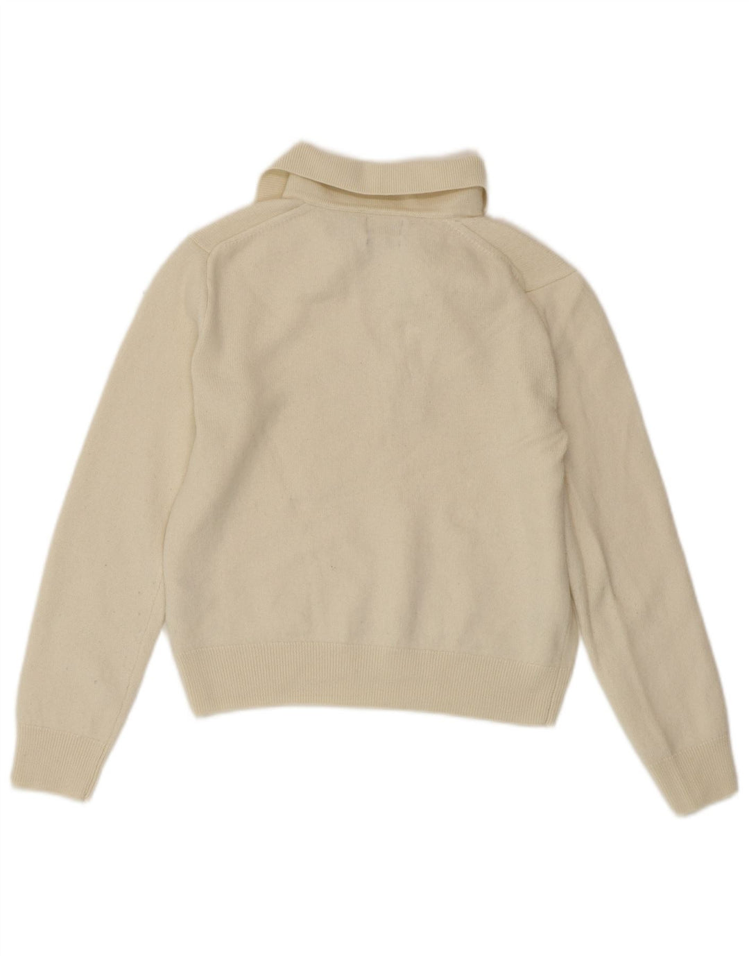 POLO RALPH LAUREN Suéter tipo jersey con cuello polo para mujer UK 10 Small Off White