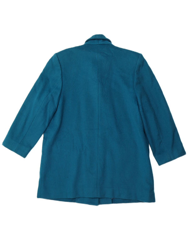LONDON FOG Abrigo de doble botonadura para mujer US 12 Lana azul grande