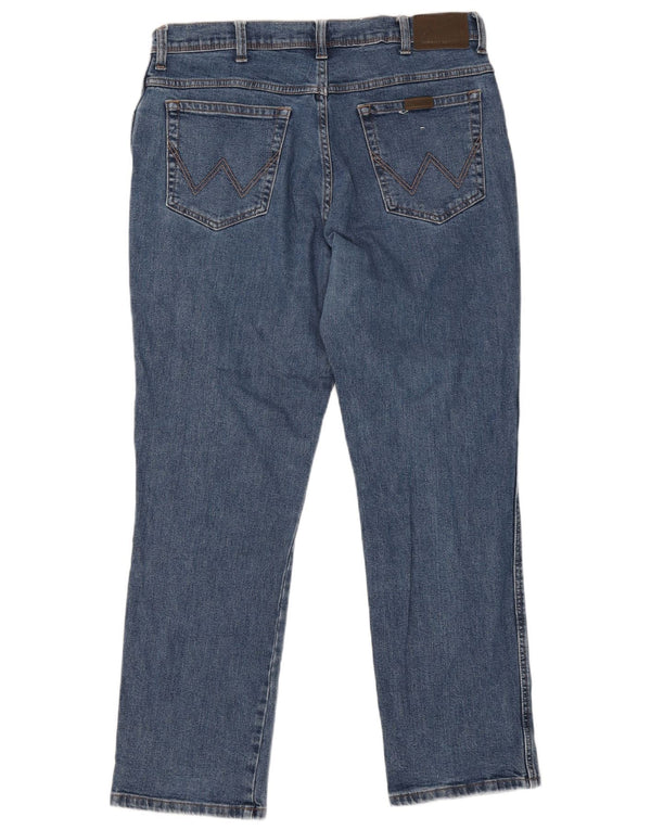 Wrangler Vaqueros Rectos De Corte Regular Para Hombre W38 L32 Algodón Azul