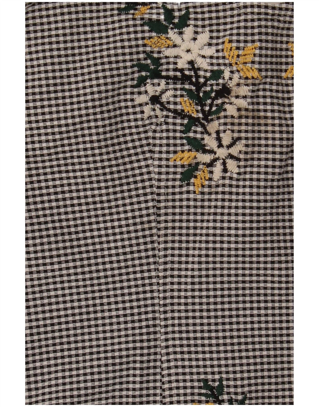 Topshop Vestido de verano para mujer EU 36 Small Black Gingham Viscosa