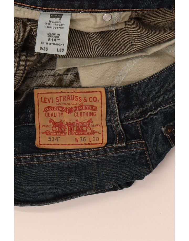 Levi's Vaqueros rectos ajustados 514 para hombre W36 L30 Algodón azul