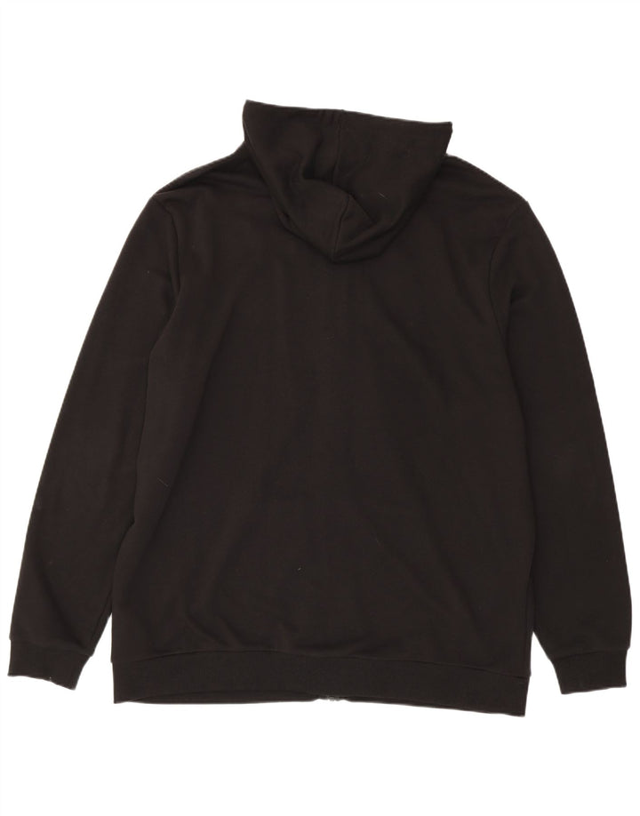 Puma Sudadera con capucha y cremallera para hombre, talla 2XL, algodón negro