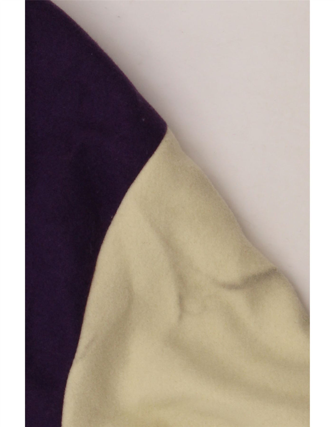 ZARA Chaqueta universitaria gráfica para hombre ES 38 Poliéster con bloques de color morado mediano