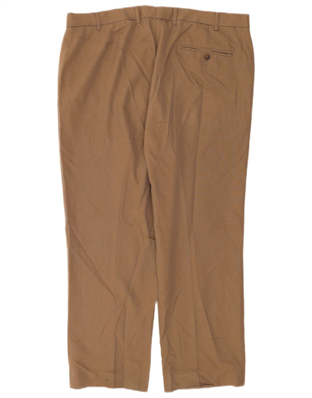 Marks & Spencer Pantalón de traje de corte regular para hombre W38 L29 Poliéster beige