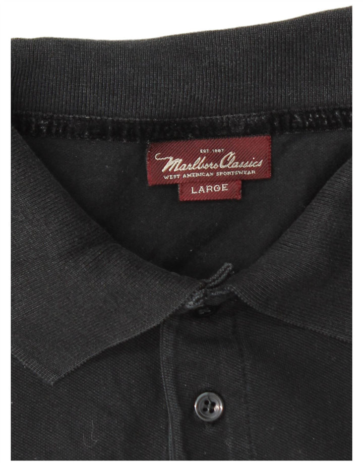 MARLBORO CLASSICS Polo para hombre grande negro