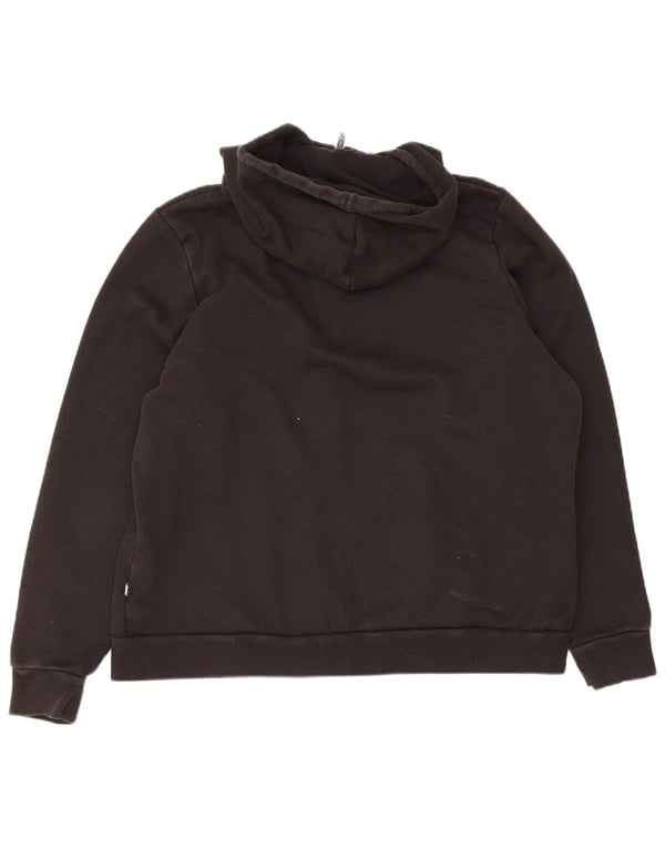 Puma Sudadera con capucha y cremallera gráfica para mujer UK 20 2XL Algodón negro
