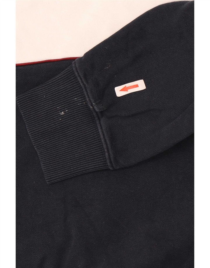 Marks & Spencer Sudadera con cuello y cremallera para hombre, tipo jersey, talla grande, color azul marino