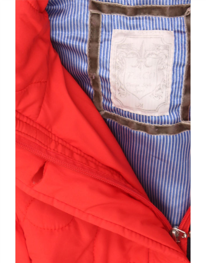 PACO Womens Padded Gilet UK 14 Medium Red Polyester Vintage Paco and Second-Hand Paco from Messina Hembry 