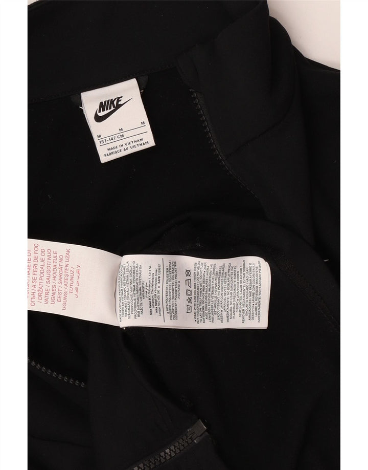 Nike Boys Graphic Chándal Top Chaqueta 10-11 años Mediano Negro Poliéster