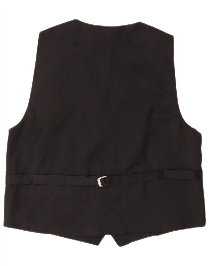 Vintage hombres patrón abstracto chaleco grande azul