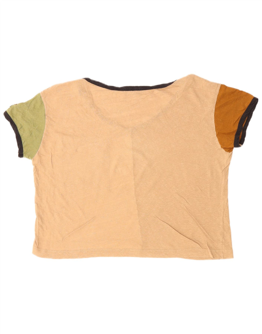 BENETTON Camiseta corta para mujer UK 46 Large Multicolor Colorblock