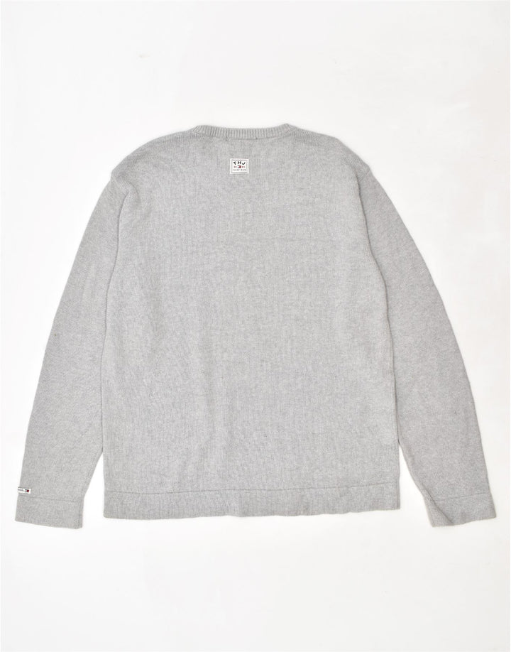 TOMMY HILFIGER Sudadera gráfica para hombre Jumper Large Gris Algodón