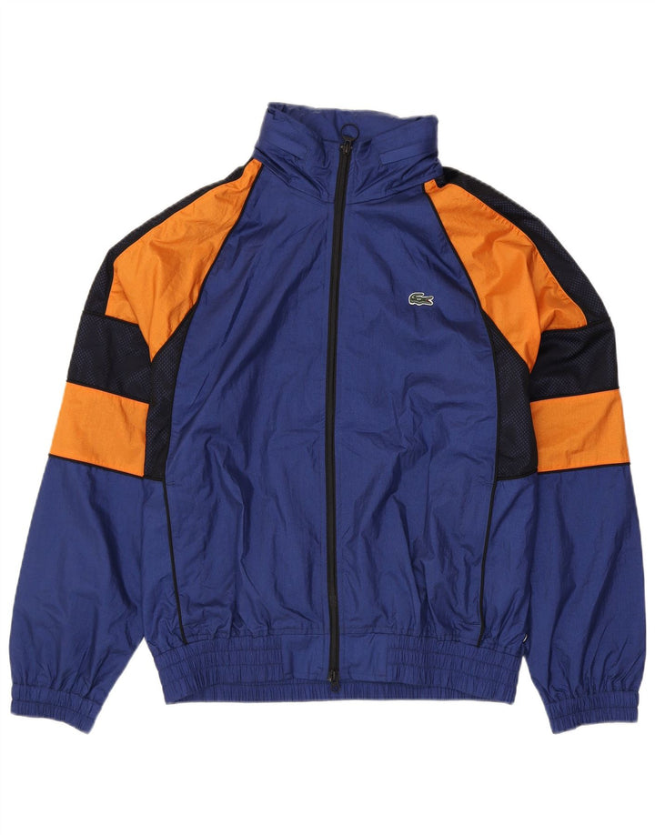 LACOSTE Chaqueta de chándal para hombre, talla grande, color azul marino, poliamida