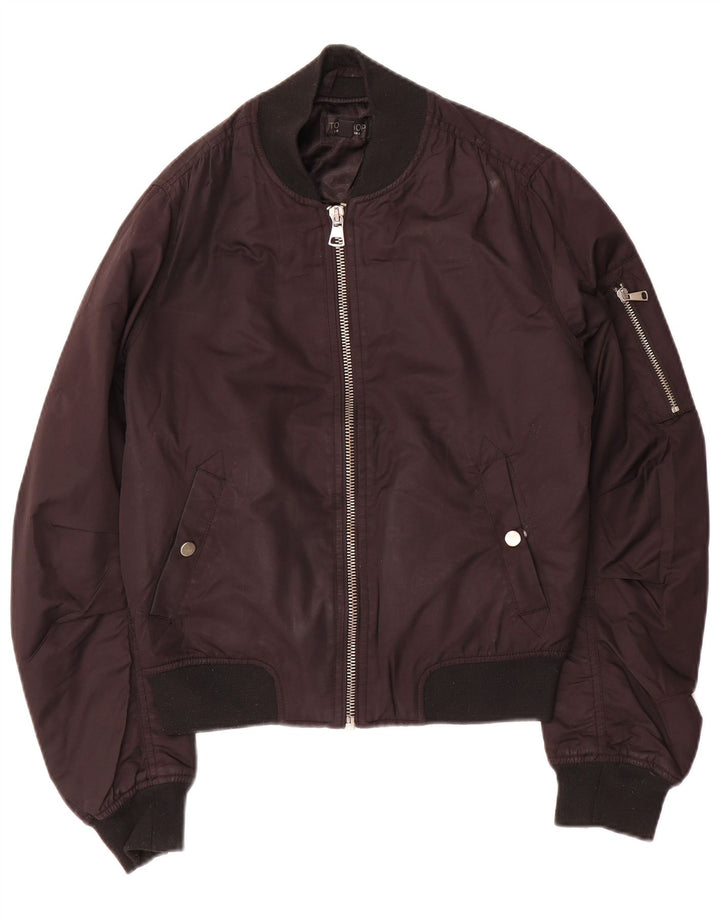 Topshop Chaqueta Bomber para Mujer UK 8 Small Poliéster Negro