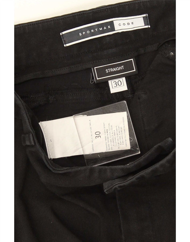 Vaqueros Rectos Mujer Sportmax W30 L32 Algodón Negro