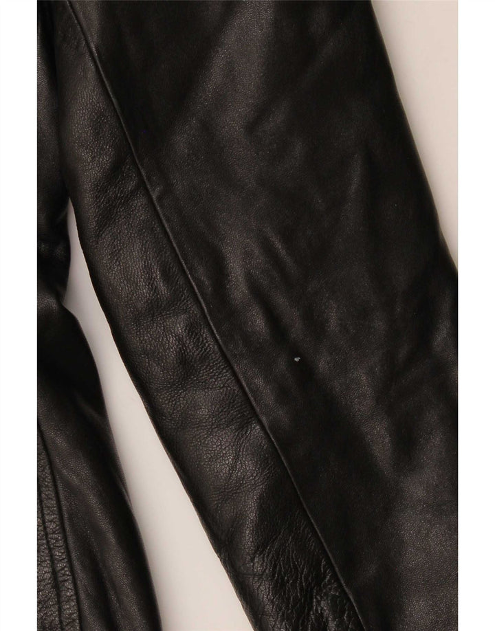 Davin Womens Leather Jacket IT 42 Medium Black