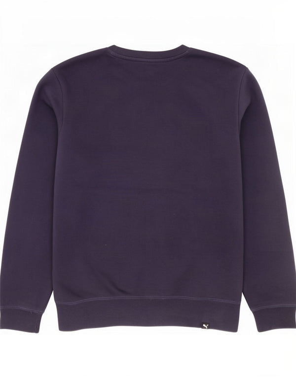Puma Mens Graphic Sudadera Jumper Pequeño Azul Marino Algodón