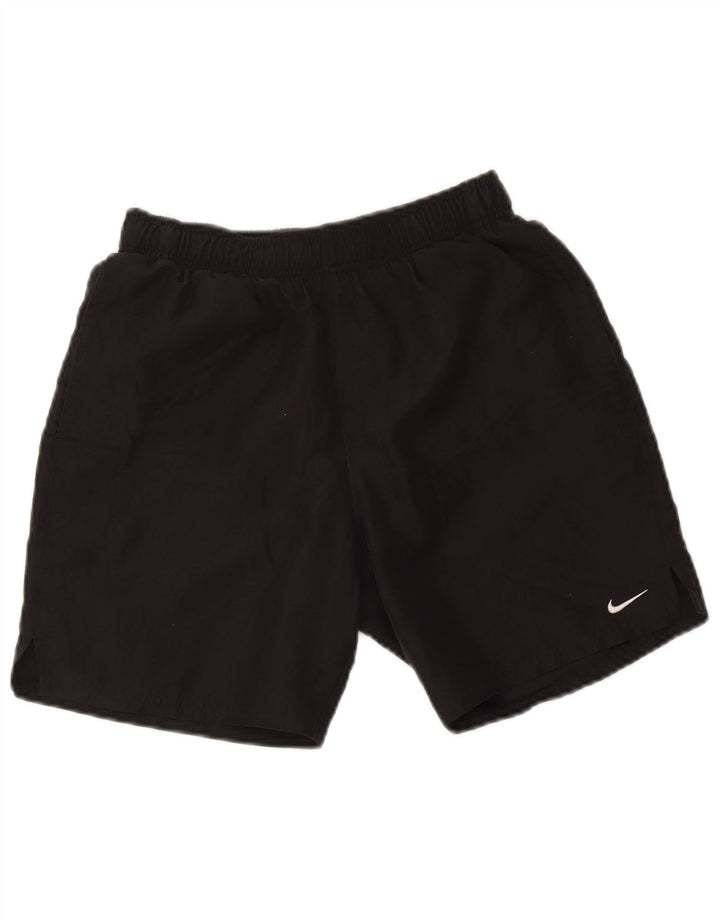 Nike - Pantalones cortos deportivos para hombre, talla pequeña, poliéster negro