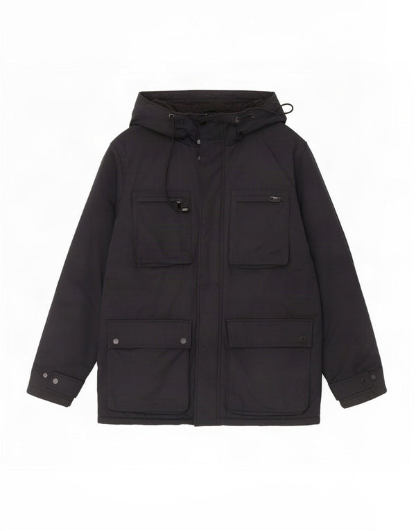 Marks & Spencer Chaqueta utilitaria con capucha para hombre UK 40 Large Poliéster negro