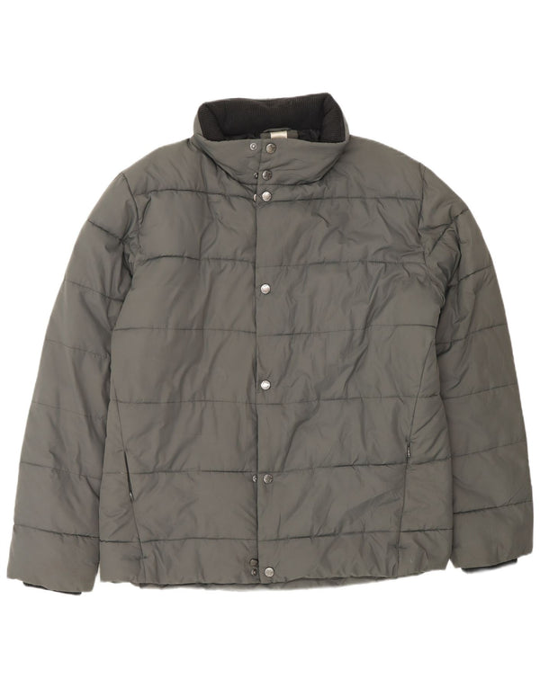 LOTTO Chaqueta acolchada con capucha para hombre ES 42 XL Poliéster gris