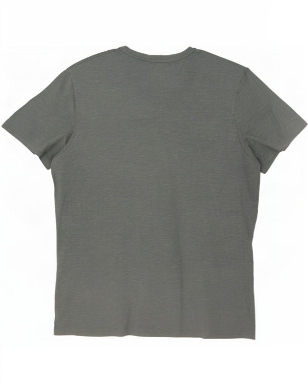 Jack & Jones Mens T-Shirt Top 2XL Blue Flecked Cotton