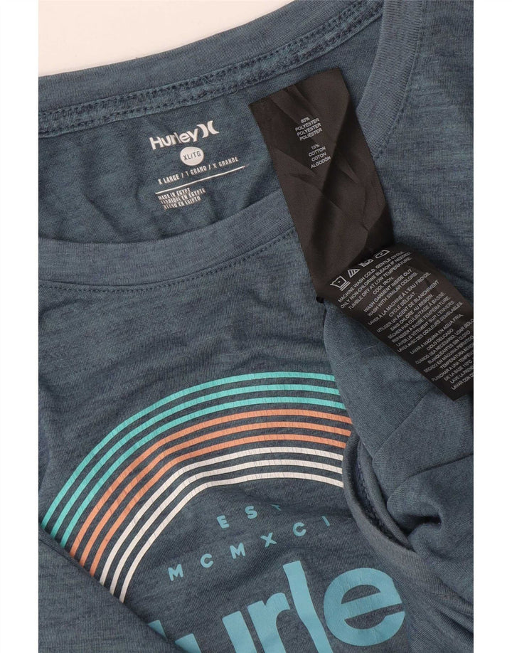 Hurley Camiseta Gráfica Hombre Top XL Poliéster Azul